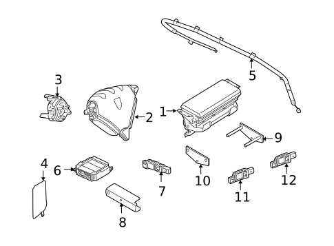 Air Bag Components for 2005 Porsche Cayenne #0