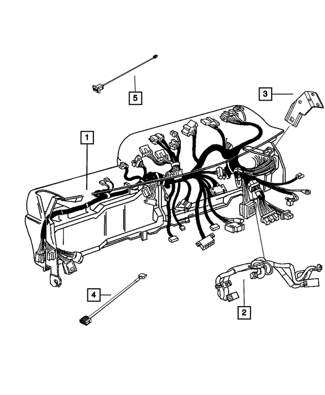 « 68066216AE –  : Panneau D`instruments Cablage pour Mopar Image »