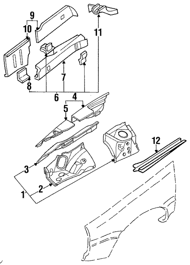 6410066Y30 - : Apron Assembly for Nissan: NX Image