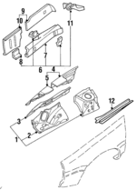 6418166Y00 - : Reinforcement for Nissan: NX Image