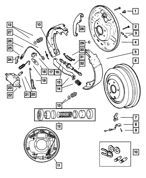Rear Brakes for 2001 Jeep Cherokee #0