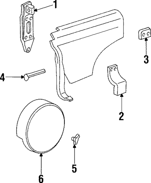 55000859AB - Body: Spare Tire Retainer for Mopar Image