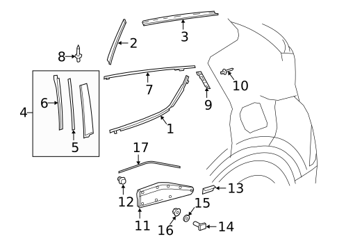 Exterior Trim - Rear Door for 2021 Toyota C-HR #0
