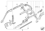 41217145332 - Bodywork: Right Interior Column A for BMW Image