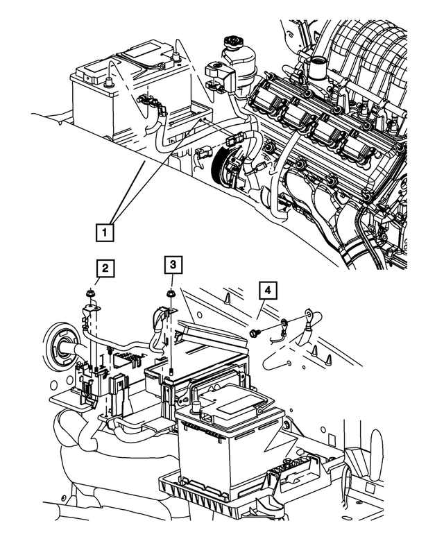 56044142AM - Electrical: Alternator And Battery Wiring for Mopar Image