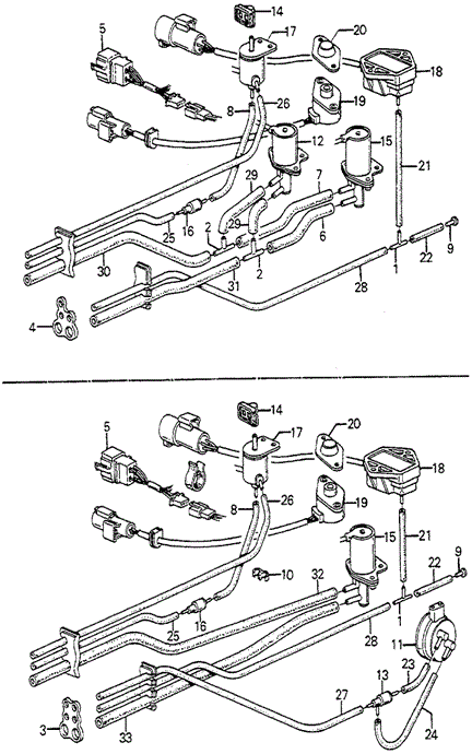 No. 1 Control Box Tubing (PGM-FI) for 1985 Honda Accord #0