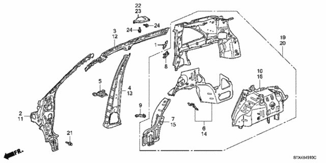 Inner Panel for 2010 Acura MDX #0