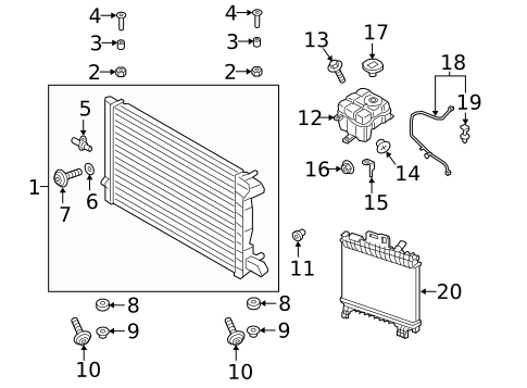 Radiator & Components for 2021 Porsche Cayenne #1