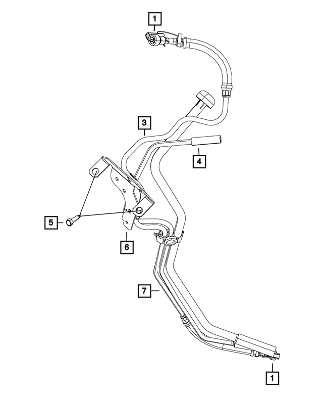 55398662AA - : Fuel Supply Tube for Mopar Image