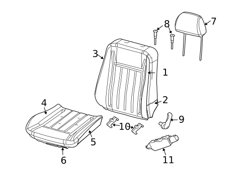 Front Seat Components for 2006 Dodge Charger #0