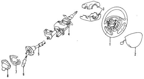 Steering Column for 2001 Mazda Millenia #0