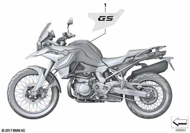 51148389428 - Body Equipment: Lettering Right -  for BMW-Motorrad Image