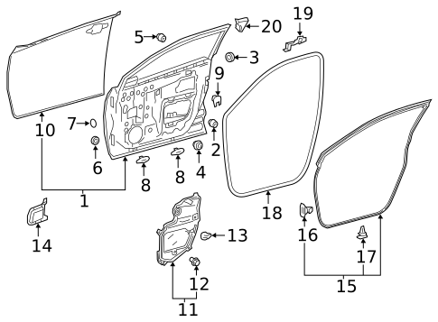 Door & Components for 2020 Toyota C-HR #3