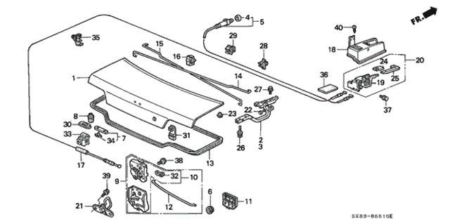 Trunk Lid for 1992 Acura Integra #0