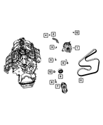 6102122AA - Electrical: Hex Head Bolt And Washer for Chrysler: Pacifica, Sebring, Town &amp; Country, Voyager | Dodge: Avenger, Caravan, Charger Daytona, Durango, Grand Caravan, Journey, Viper | Jeep: Grand Cherokee, Grand Cherokee WK | SRT: Viper Image