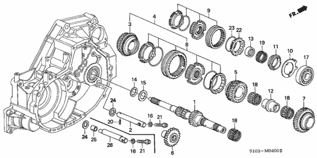 MT Mainshaft for 2001 Honda CR-V #0