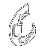 4M0615311G - Brakes: Splash Shield for Audi Image