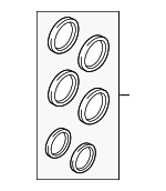 4M0615507A - Brakes: Caliper Seal Kit for Audi Image