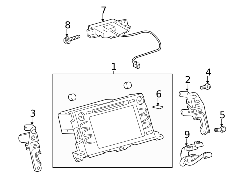 Navigation System Components for 2019 Toyota Highlander #0