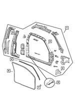 5142312AB - Body Sheet Metal Except Doors: Body Side Aperture Panel, Right for Mopar Image