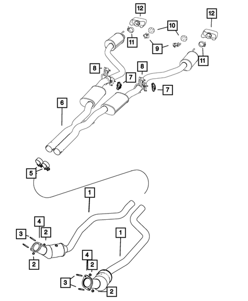 Exhaust System for 2017 Dodge Challenger #3