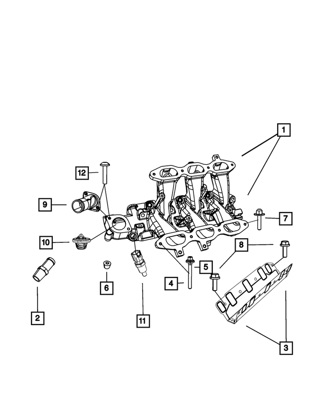 R8408028AA - 3.3L Gas; Engine: Intake Manifold for Chrysler: Pacifica, Town &amp; Country, Voyager | Dodge: Caravan, Grand Caravan Image