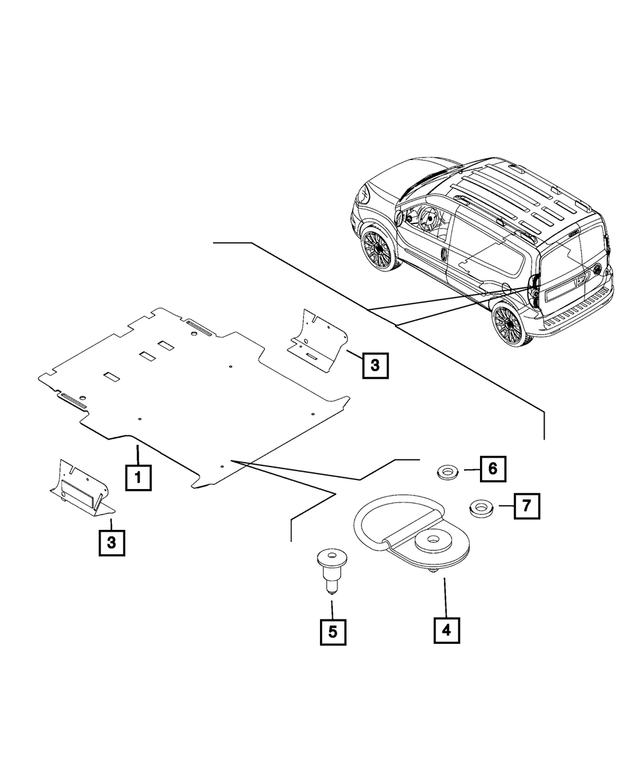 « 6TZ70U1YAA – Interior Trim : Plancher Carpette pour Mopar Image »