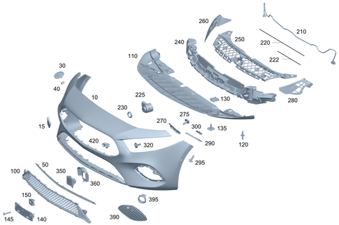 Front Bumper for 2020 Mercedes-Benz A220 #0