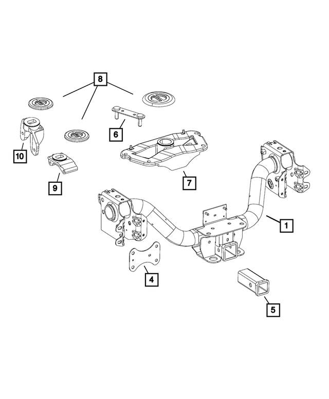« 68238706AA – Frame, Bumper and Fascia : 5e Roue Porte-goujon pour Mopar Image »