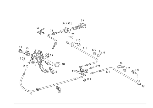 2204203285 - : Brake Cable for Mercedes-Benz: S55 AMG Image