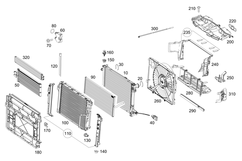 Radiator, Mounting, and Covering for 2018 Mercedes-Benz SLC300 #0