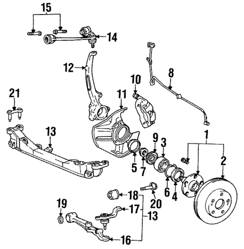 Anti-Lock Brakes for 1991 Lexus LS400 #1
