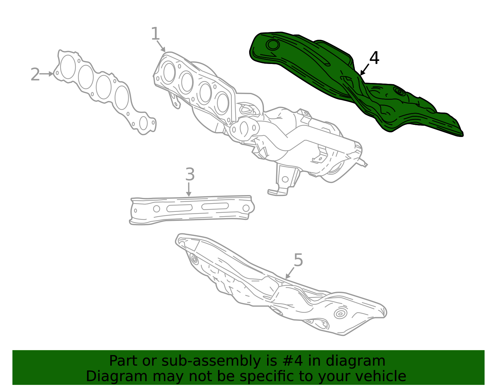 17167-F0010 - Exhaust Manifold Heat Shield 2018-2023 Toyota | Toyota ...