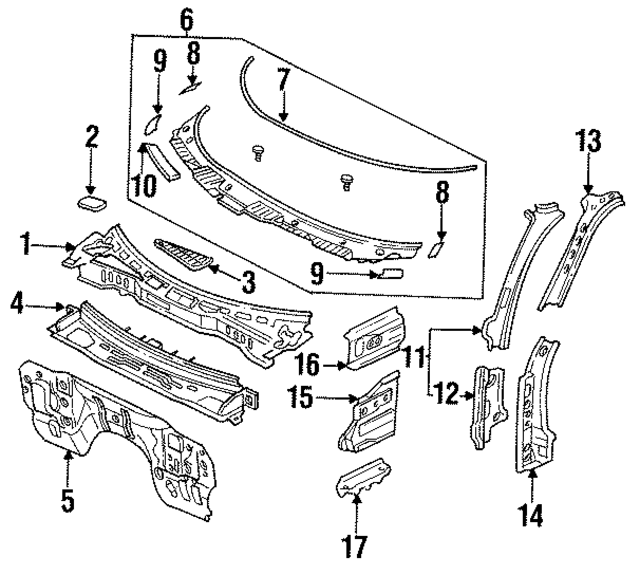 FD0171020B - : Cowl Side Panel for Mazda Image