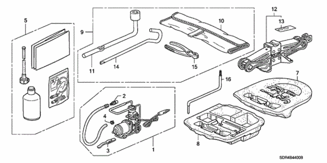 Tools - Jack for 2007 Honda Accord #0