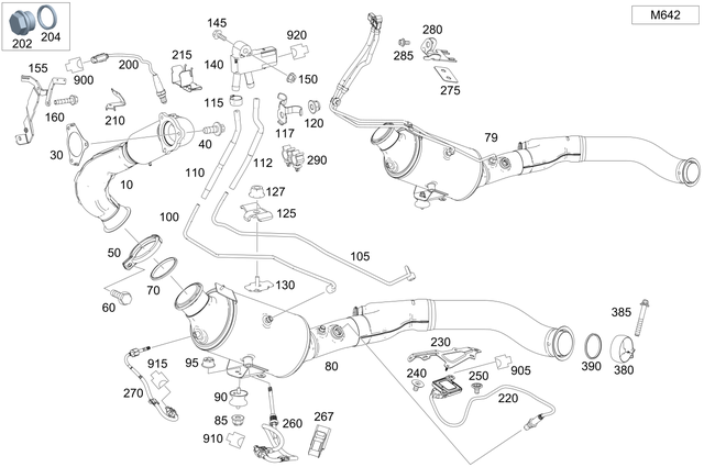 166490180064 - : Scr Catalytic Converter for Mercedes-Benz Image