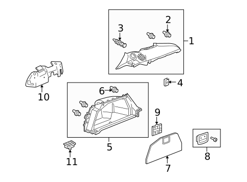 Interior Trim - Quarter Panels for 2010 Acura ZDX #0
