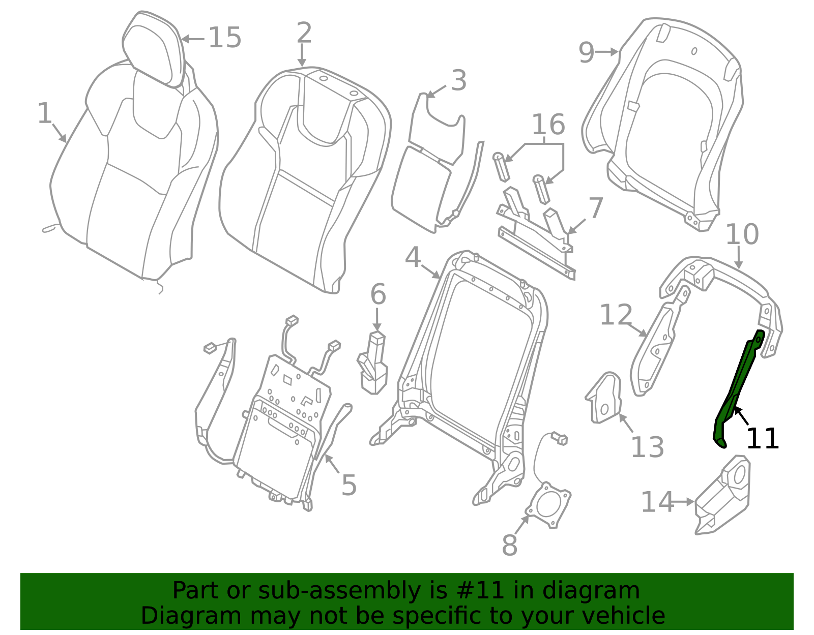 2016-2026 Volvo Seat Back Panel Bracket 31446796 | TascaParts.com