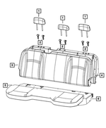 7FT25LA8AA - Interior Trim: Rear Headrest, Outboard for Mopar Image