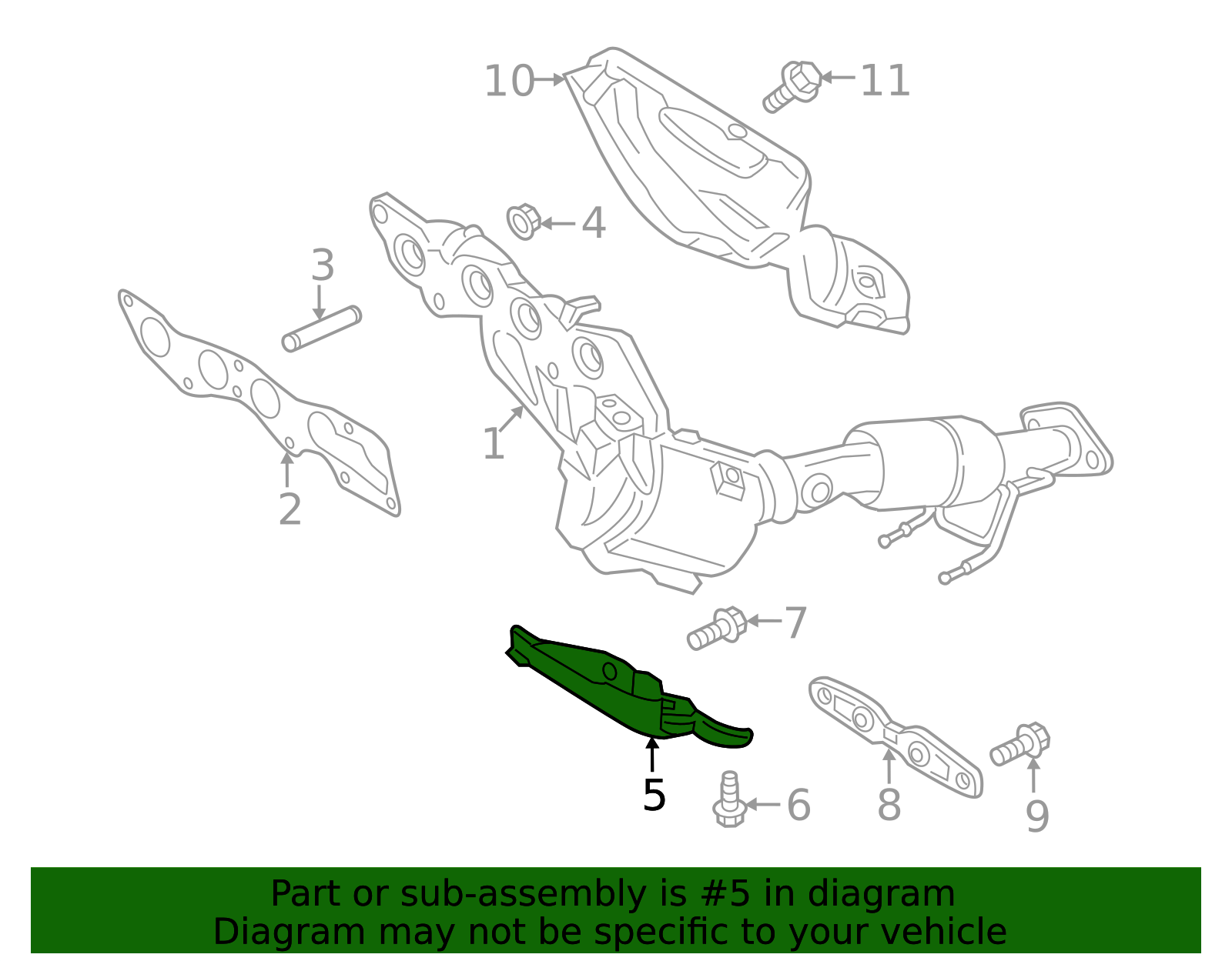 2013-2022 Ford Exhaust Manifold Bracket CV6Z-5K291-G | QuirkParts