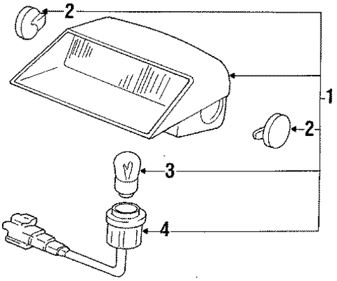High Mount Lamps for 1989 Honda Prelude #0