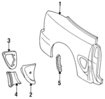 F4ZZ63280B11A - Body: Vent Grille for Ford Image