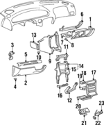 8475834001 - : 1997-1998 Hyundai Sonata - Center Panel Mount Bracket for Hyundai: Sonata Image