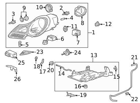 Headlamp Components for 1999 Porsche 911 #0