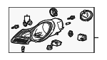 99663115707 - Electrical: Headlamp Assembly for Porsche: 911, Boxster Image