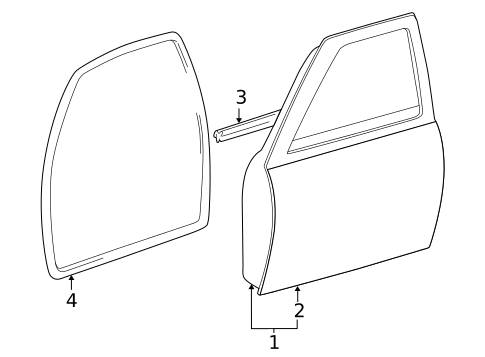 Door & Components for 1996 Toyota Tacoma #0