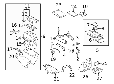 Center Console for 2007 Lexus LX470 #0