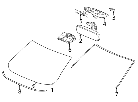 Glass - Windshield for 2025 Acura RDX #0