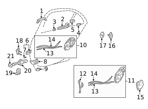 Rear Door for 2002 Lexus LS430 #1
