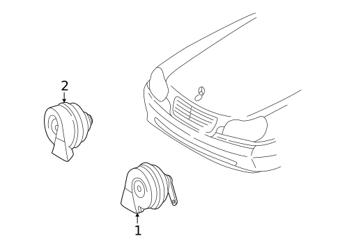 Horn for 2002 Mercedes-Benz C230 #0